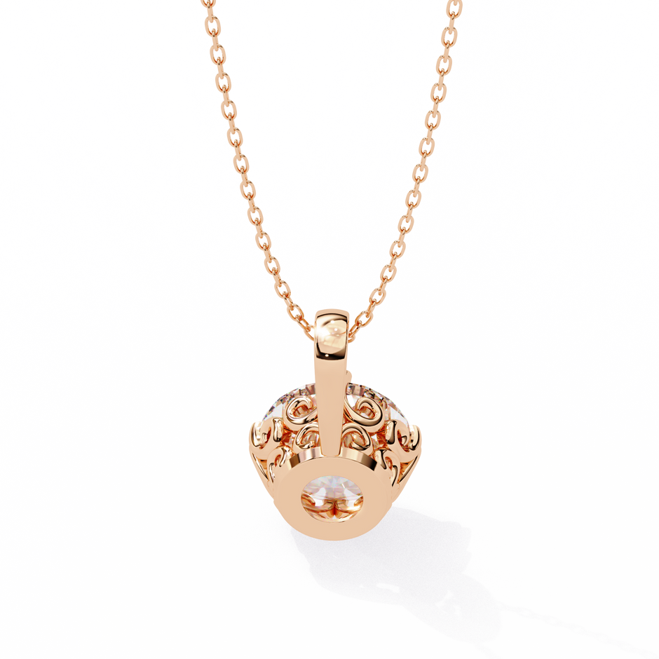 Petite Diamond Halo Pendant