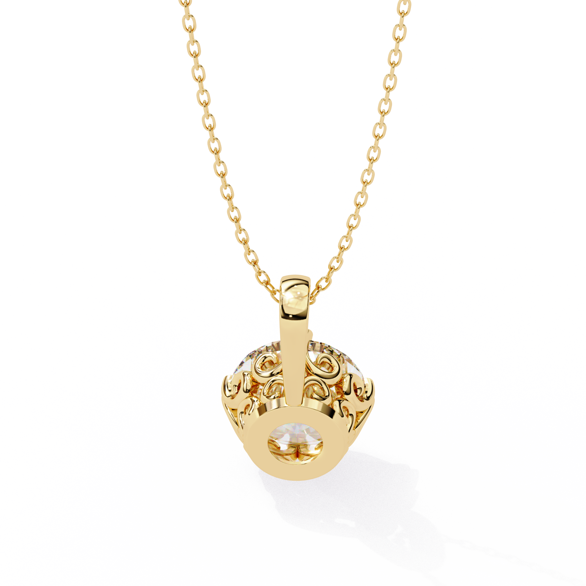 Petite Diamond Halo Pendant