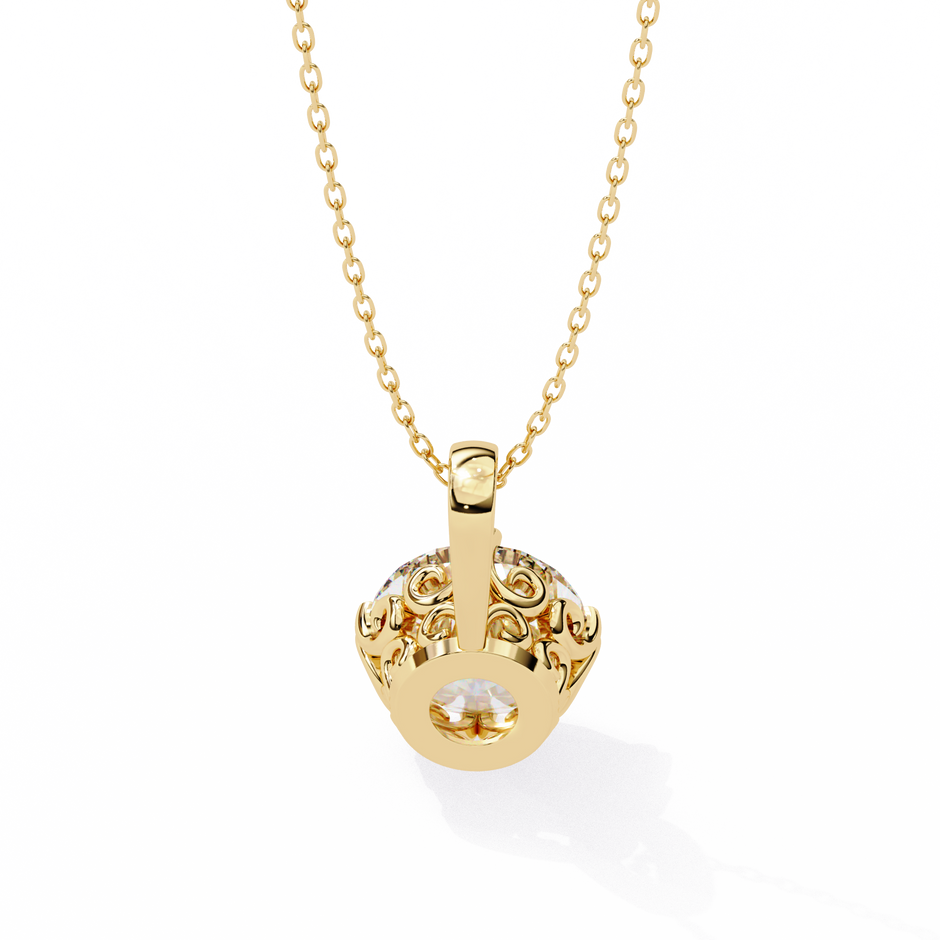 Petite Diamond Halo Pendant
