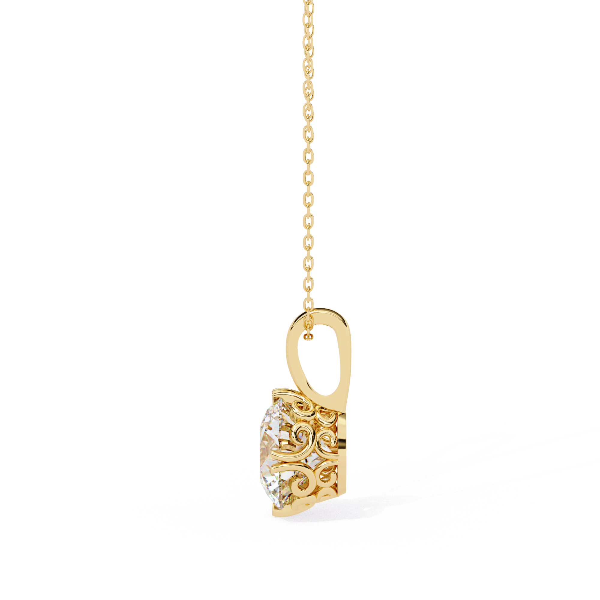 Petite Diamond Halo Pendant
