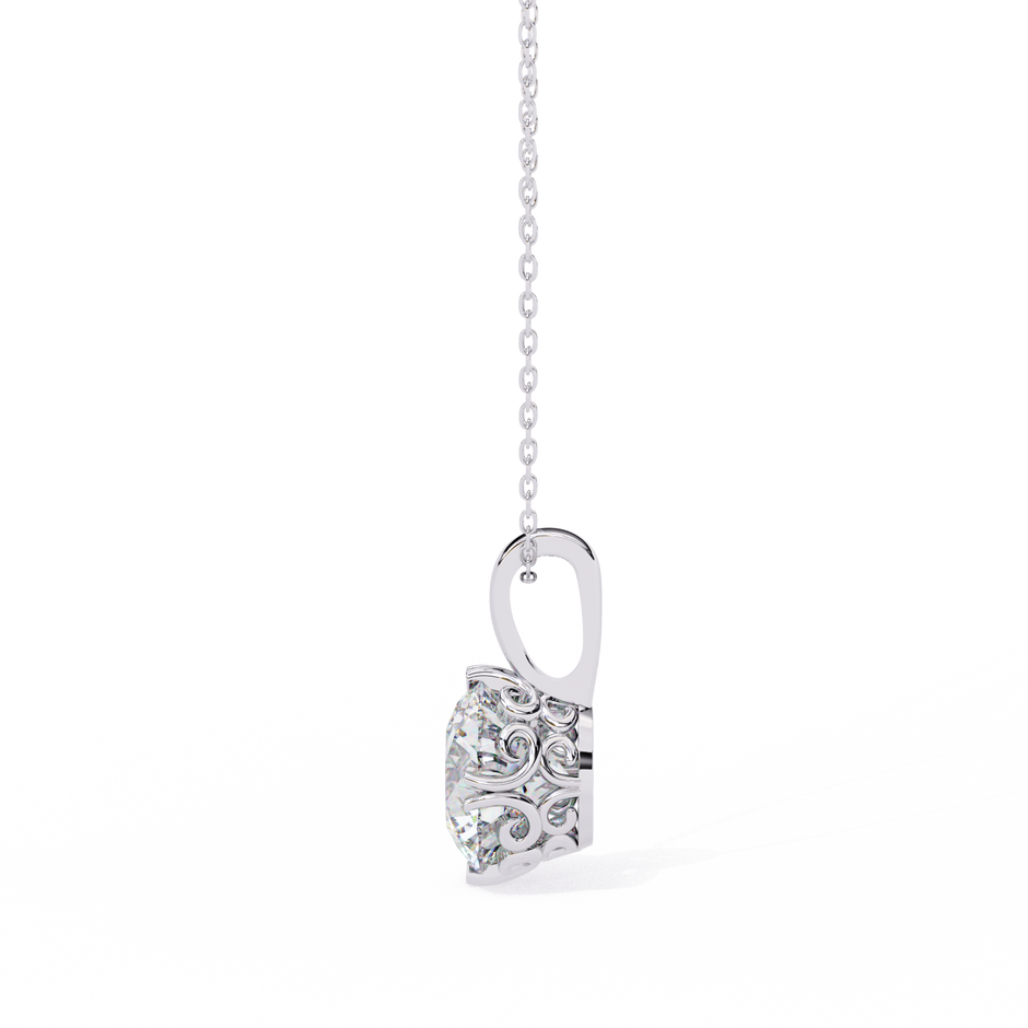 Petite Diamond Halo Pendant