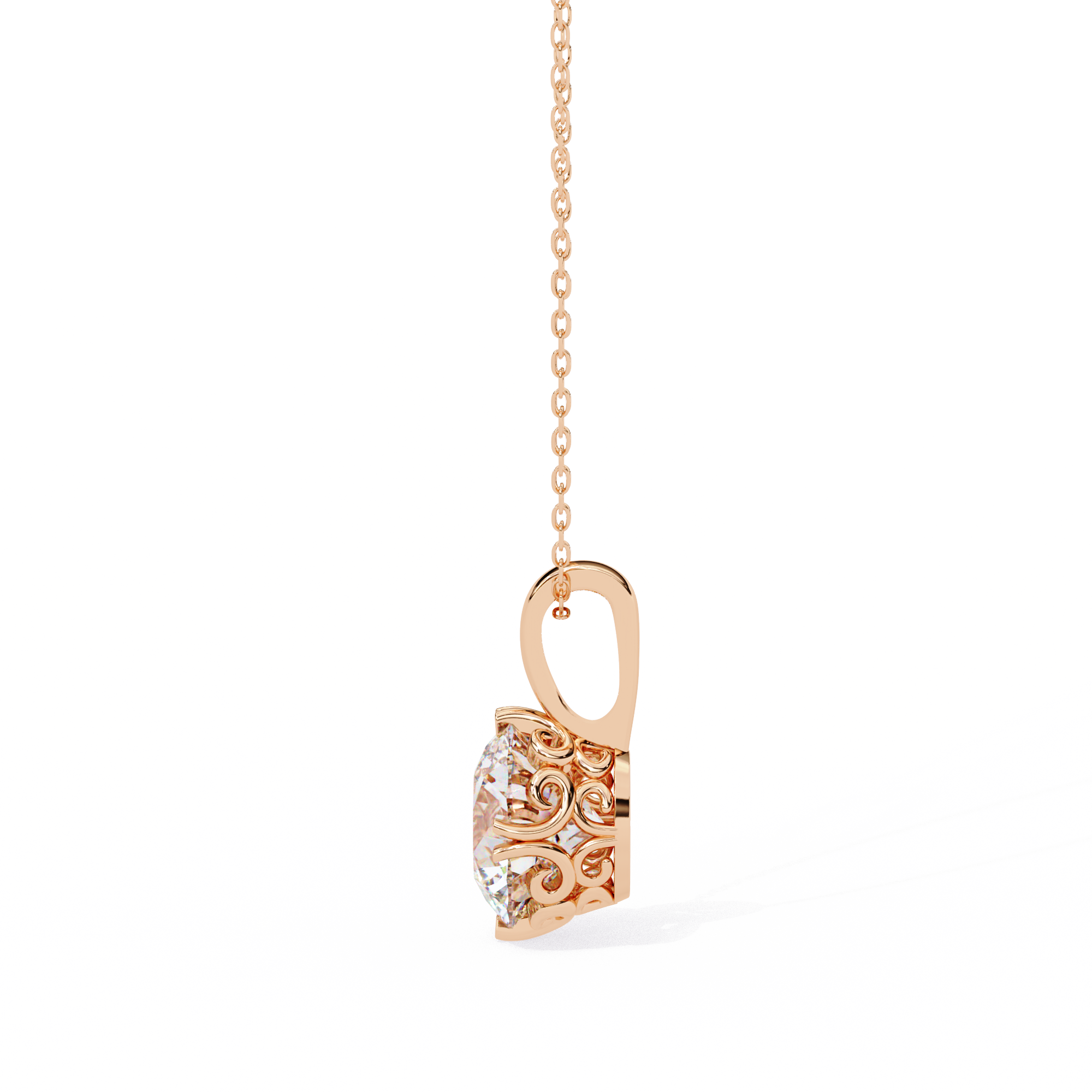 Petite Diamond Halo Pendant