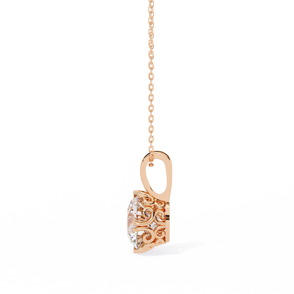 Petite Diamond Halo Pendant