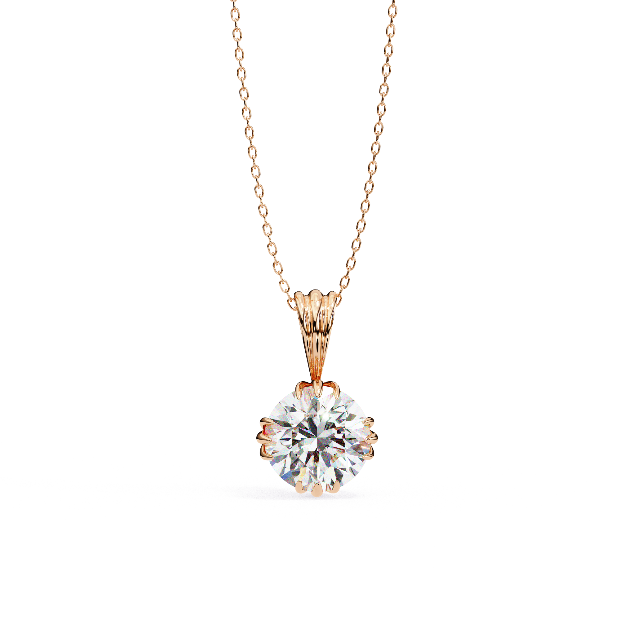 Classic Round Pavé Pendant
