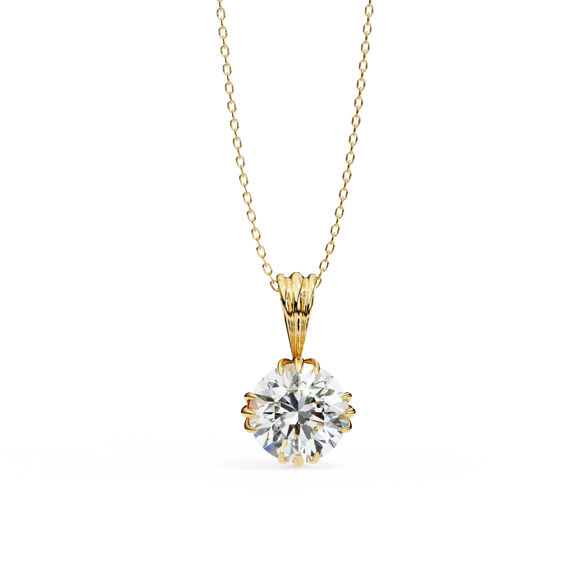 Classic Round Pavé Pendant